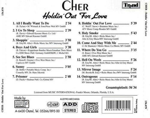 Cher Holdin Out For Love : Back